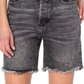 Earnest Sewn Women's Frayed Hem Denim Shorts Black Size 32
