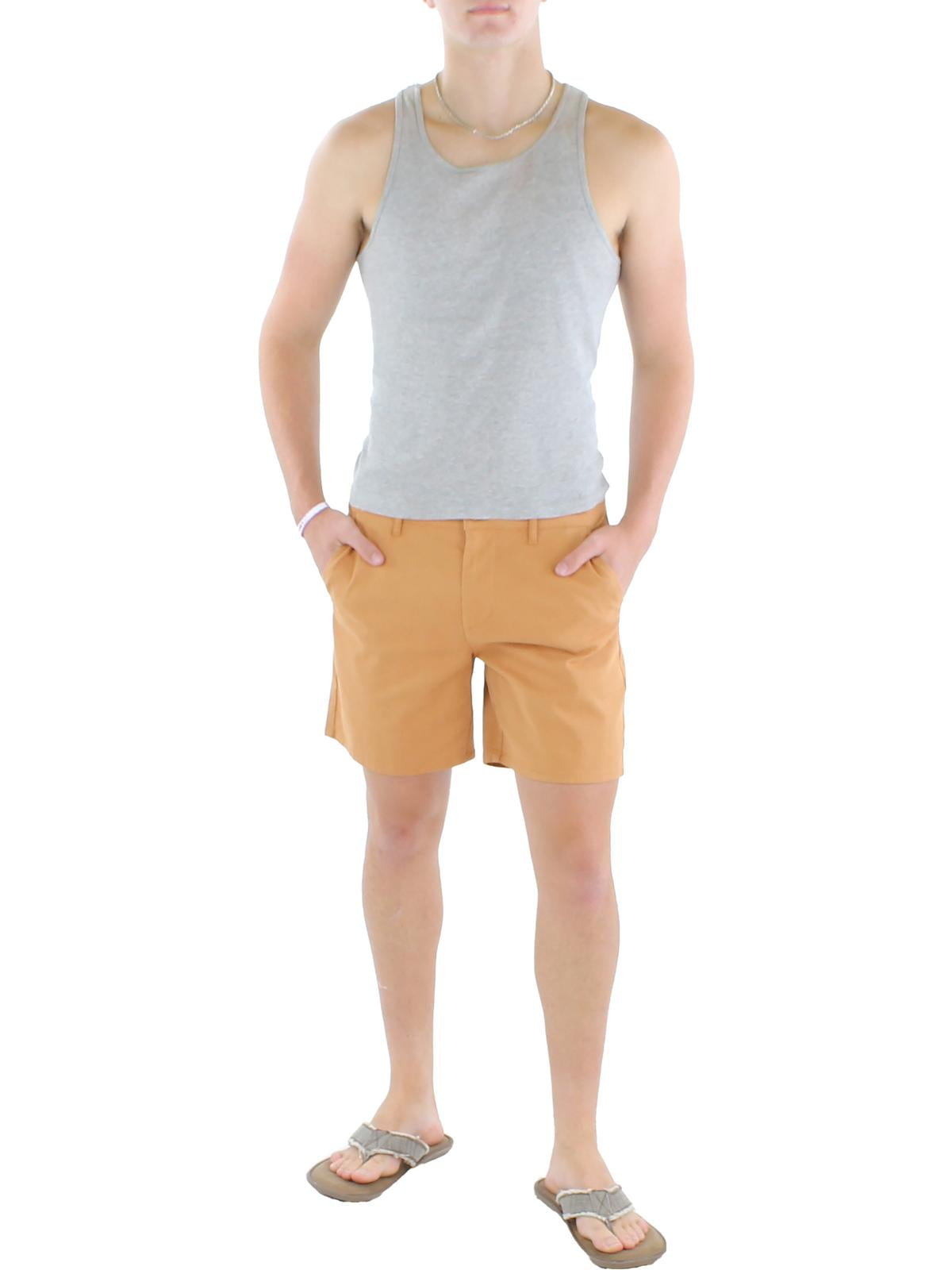 And Now This Men's Chino Mid Rise Shorts Brown Size 38