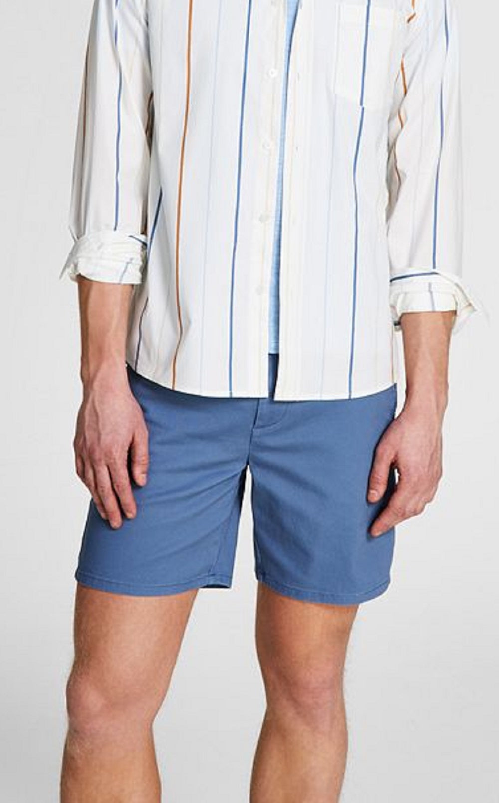 And Now This Men's Regular Fit Stripe Shirt White Size XXL