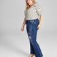 And Now This Women's Ripped Flare Leg Jeans Blue Size 22W
