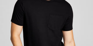 And Now This Men's Solid Pocket T-Shirt Black Size Large