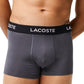 Lacoste Men's 5 Pack Cotton Trunk Underwear Black Size Medium