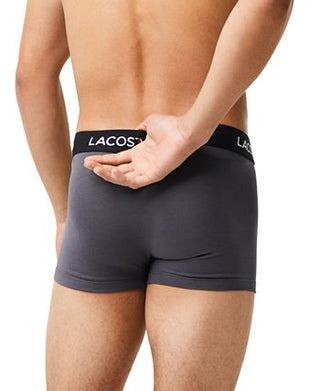 Lacoste Men's 5 Pack Cotton Trunk Underwear Black Size Medium