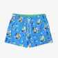 Lacoste Men's Printed Built In Mesh Boxer Swimming Trunks Blue Size Small