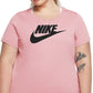 Nike Women's Sportswear Cotton Logo T-Shirt Pink Size X-Large