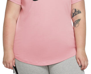 Nike Women's Sportswear Cotton Logo T-Shirt Pink Size X-Large
