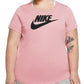 Nike Women's Sportswear Cotton Logo T-Shirt Pink Size X-Large