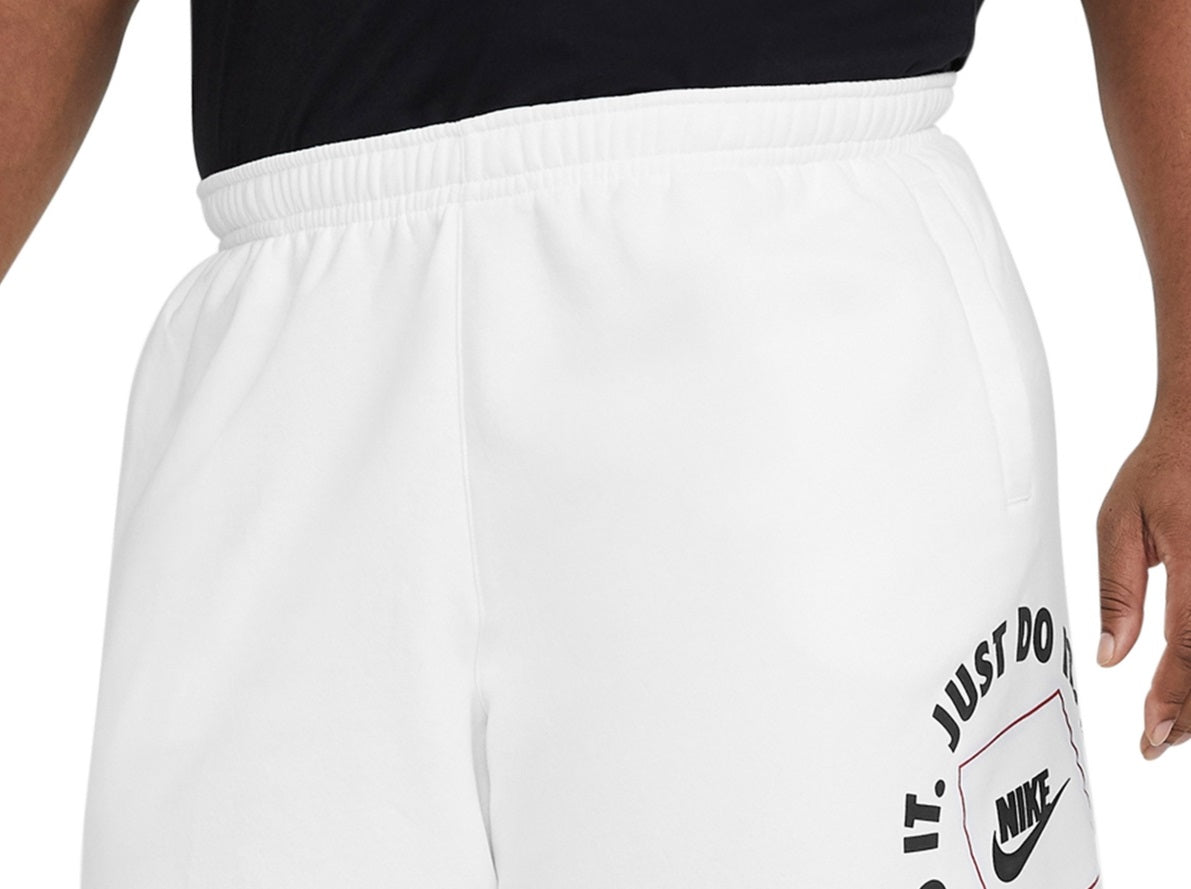 Nike Men's Sportswear Jdi Fleece Shorts White Size Large