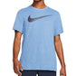 Nike Men's Swoosh Dri Fit Logo Graphic T-Shirt Blue Size Medium