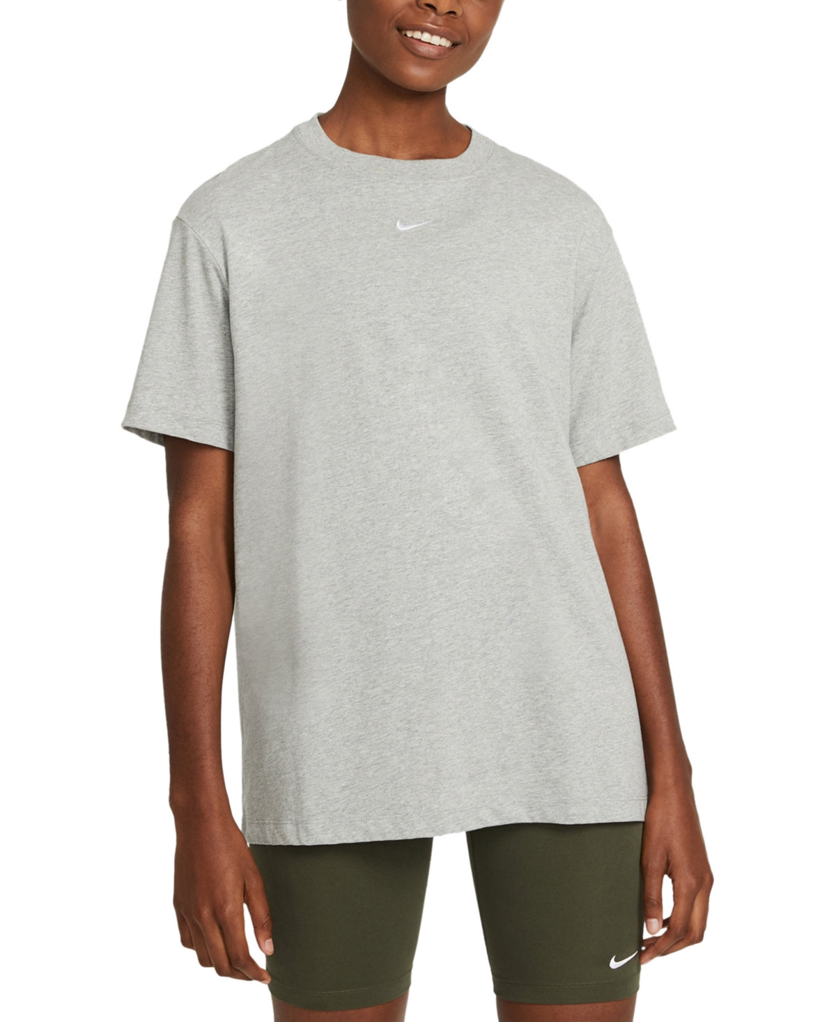 Nike Women's Oversized Essential Top Gray Size Medium