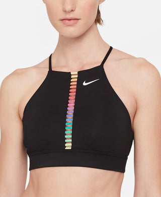 Nike Women's Indy Rainbow Ladder Bra Black Size Medium