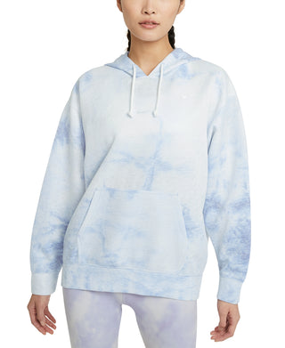 Nike Women's Dri Fit Icon Clash Hoodie Blue Size Small