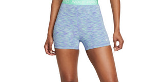 Nike Women's Pro Space Dyed Fitted Active Shorts Green Size Medium
