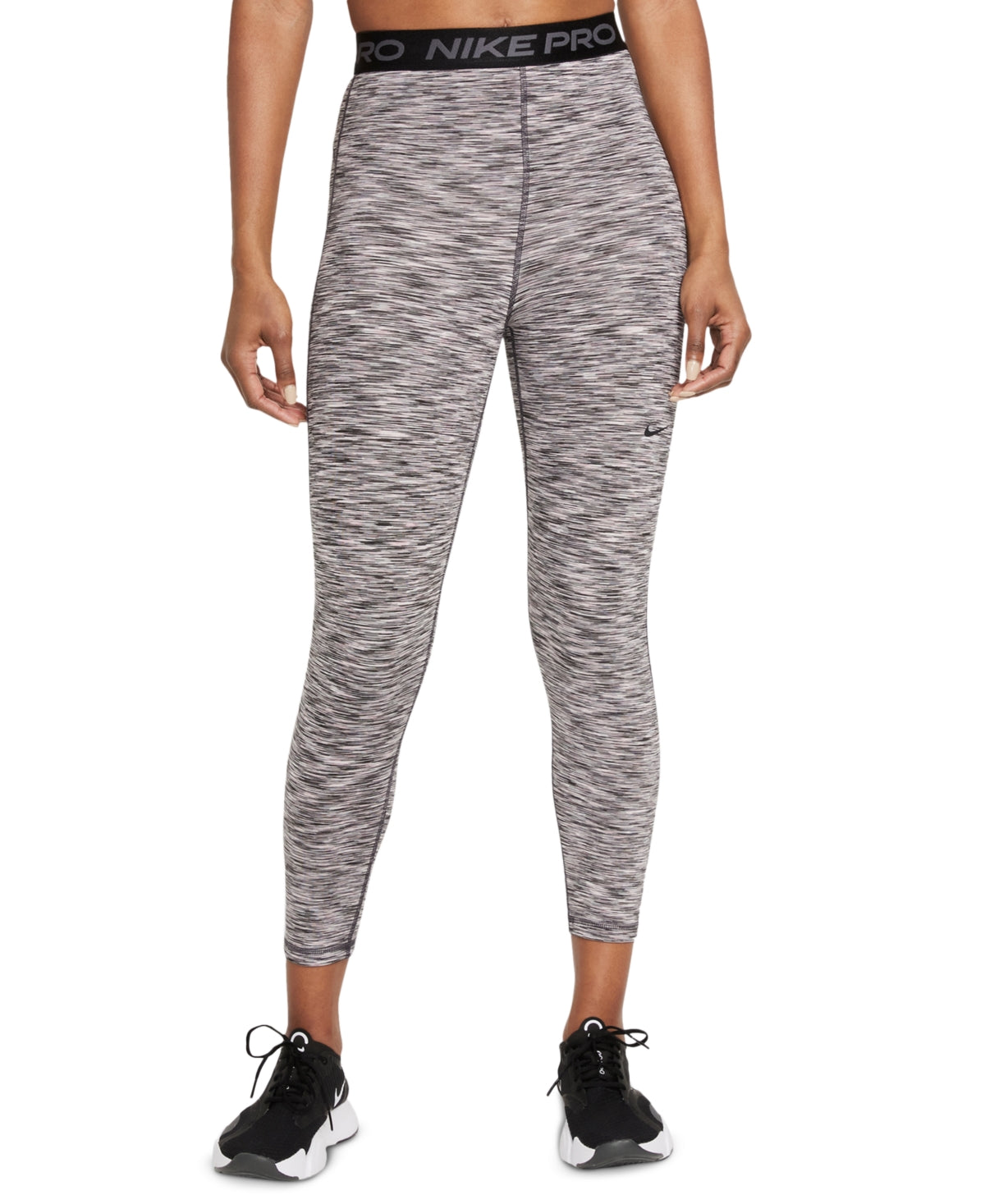 Nike Women's Fitted Space Dyed Cropped Tights Black Size Small