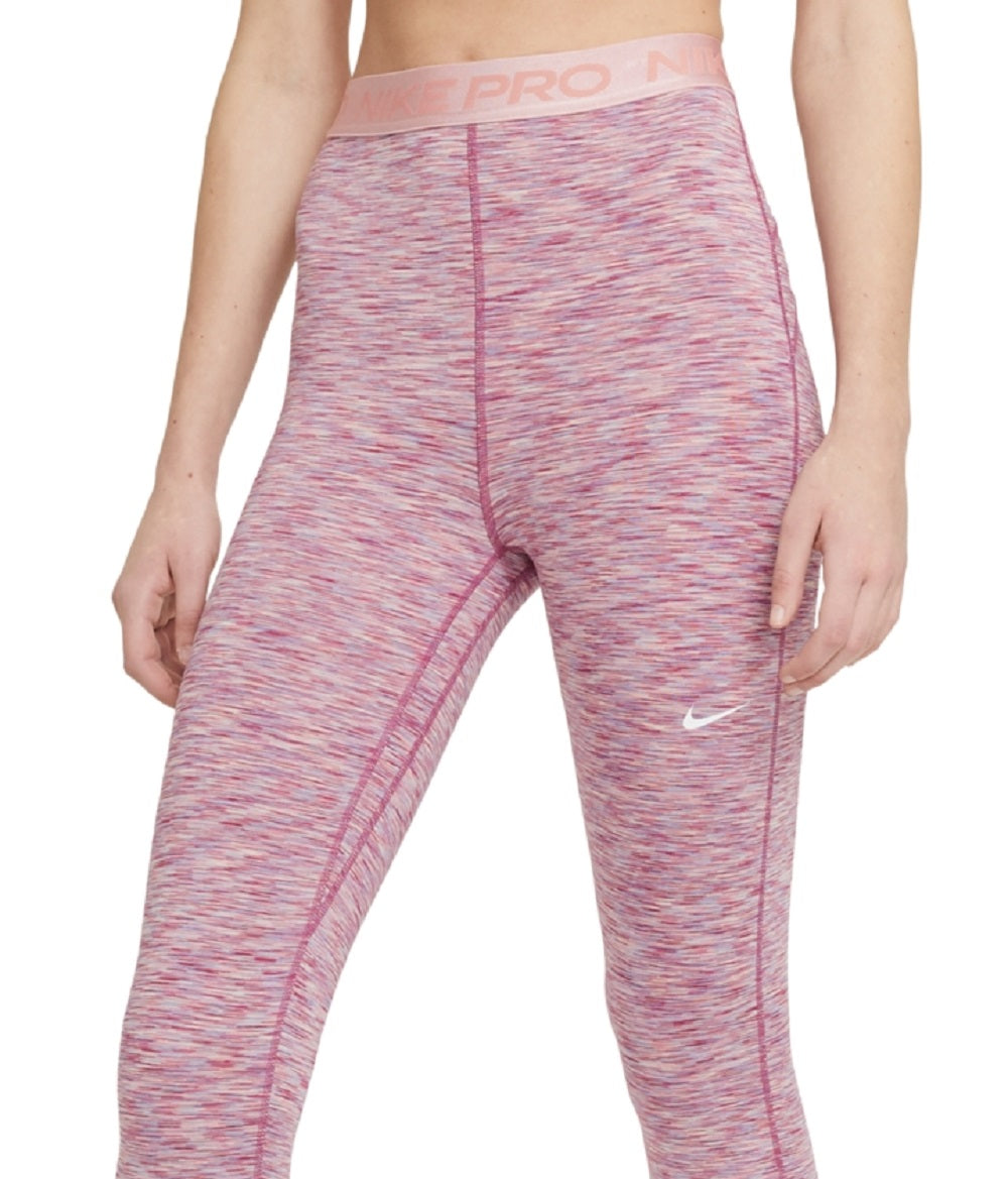 Nike Women's Pro Rainbow Space Dye High Waist 7/8 Leggings Pink Size X-Large