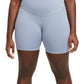 Nike Women's One Mid Rise Bike Shorts Blue Size Large