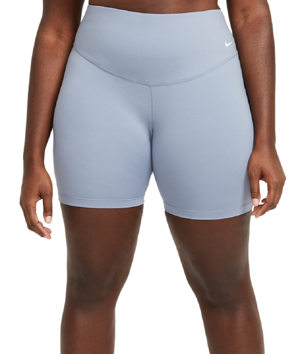 Nike Women's One Mid Rise Bike Shorts Blue Size Large