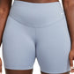 Nike Women's One Mid Rise Bike Shorts Blue Size Large