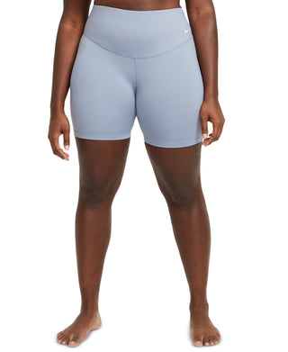 Nike Women's One Mid Rise Bike Shorts Blue Size Large