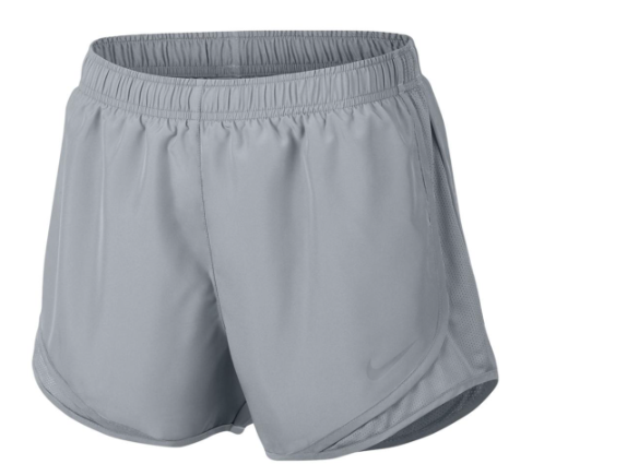 Nike Women's Dri Fit Solid Tempo Running Shorts Grey Size Medium