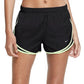 Nike Women's Dri Fit Solid Tempo Running Shorts Black Size X-Large