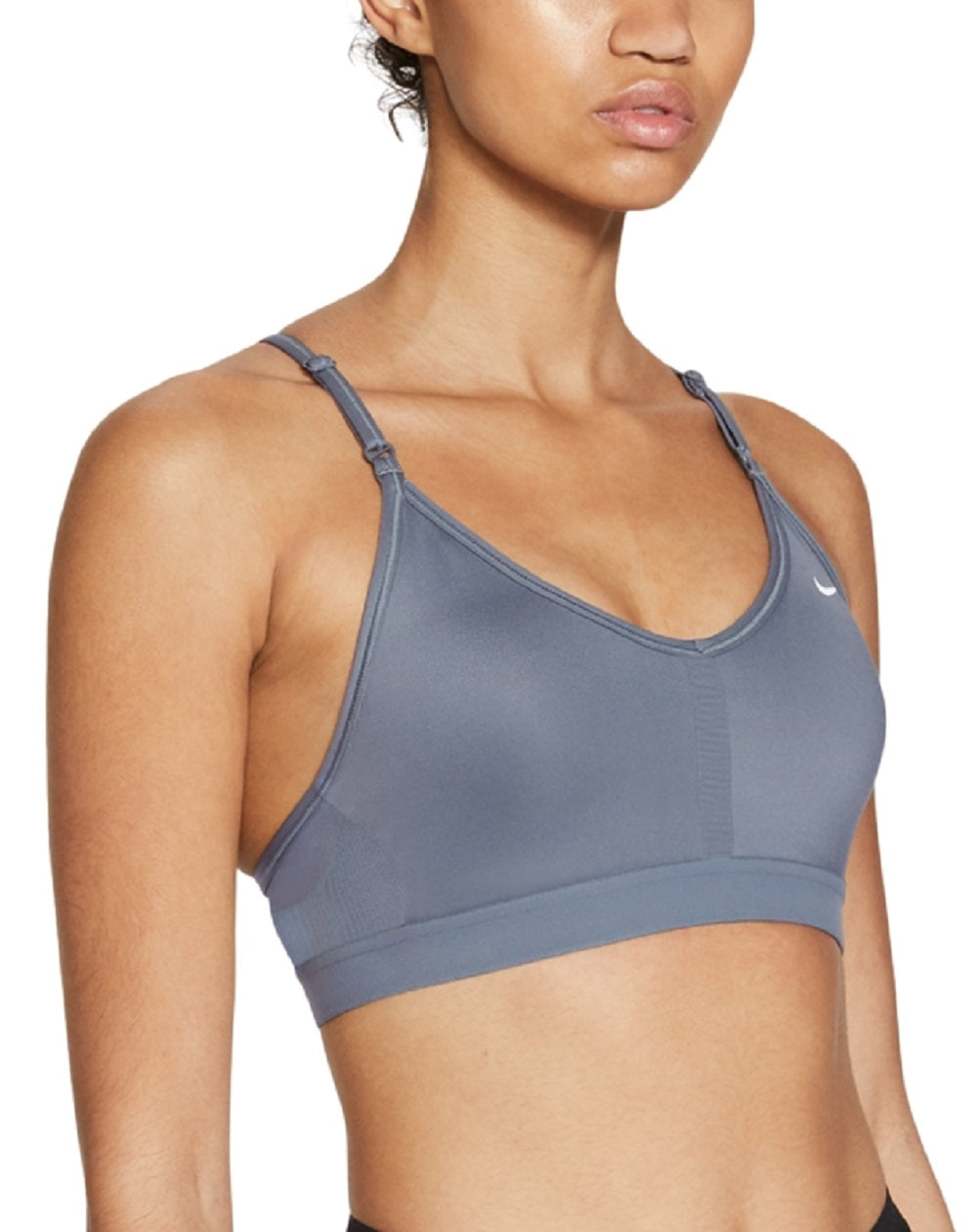 Nike Women's Indy V Neck Low Impact Sports Bra Blue Size X-Small