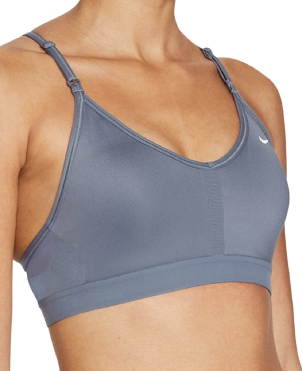 Nike Women's Indy V Neck Low Impact Sports Bra Blue Size X-Small