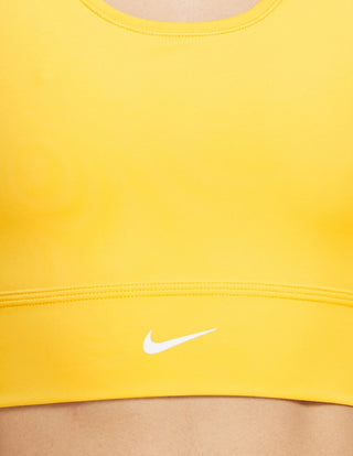Nike Women's Dri Fit Swoosh Sports Bra Yellow Size Large