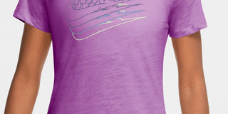 Nike Women's Sportswear Cotton Logo T-Shirt Purple Size Medium