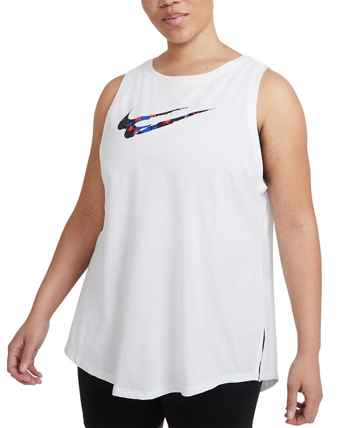 Nike Women's Stars Tank Top White Size 2X