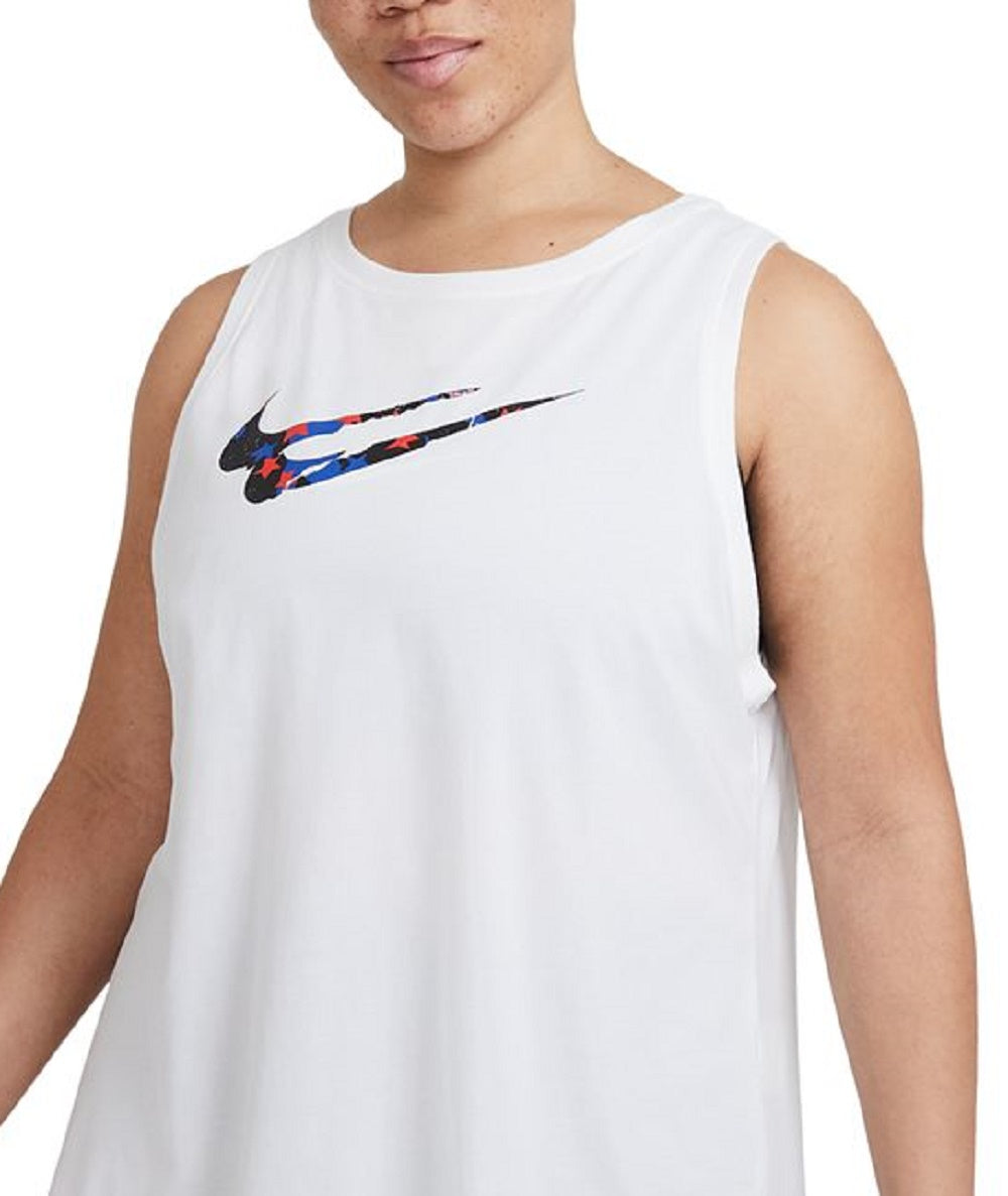 Nike Women's Stars Tank Top White Size 2X