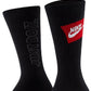 Nike Men's 3 Pk Everyday Essential Crewsocks Black Size Large
