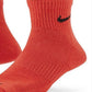 Nike Men's 3 Pack Everyday Cushion Ankle Training Socks Red Size Large