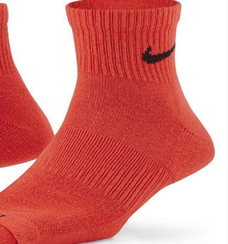 Nike Men's 3 Pack Everyday Cushion Ankle Training Socks Red Size Large