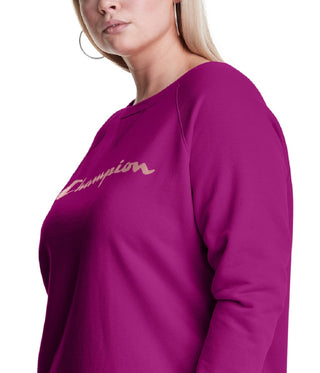 Champion Women's Powerblend Signature Graphic Sweatshirt Purple Size 2X