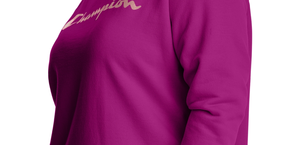 Champion Women's Powerblend Signature Graphic Sweatshirt Purple Size 3X