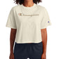Champion Women's Logo Cropped T-Shirt Brown Size Large