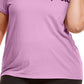 Champion Women's Classic Logo Graphic T-Shirt Purple Size 2X