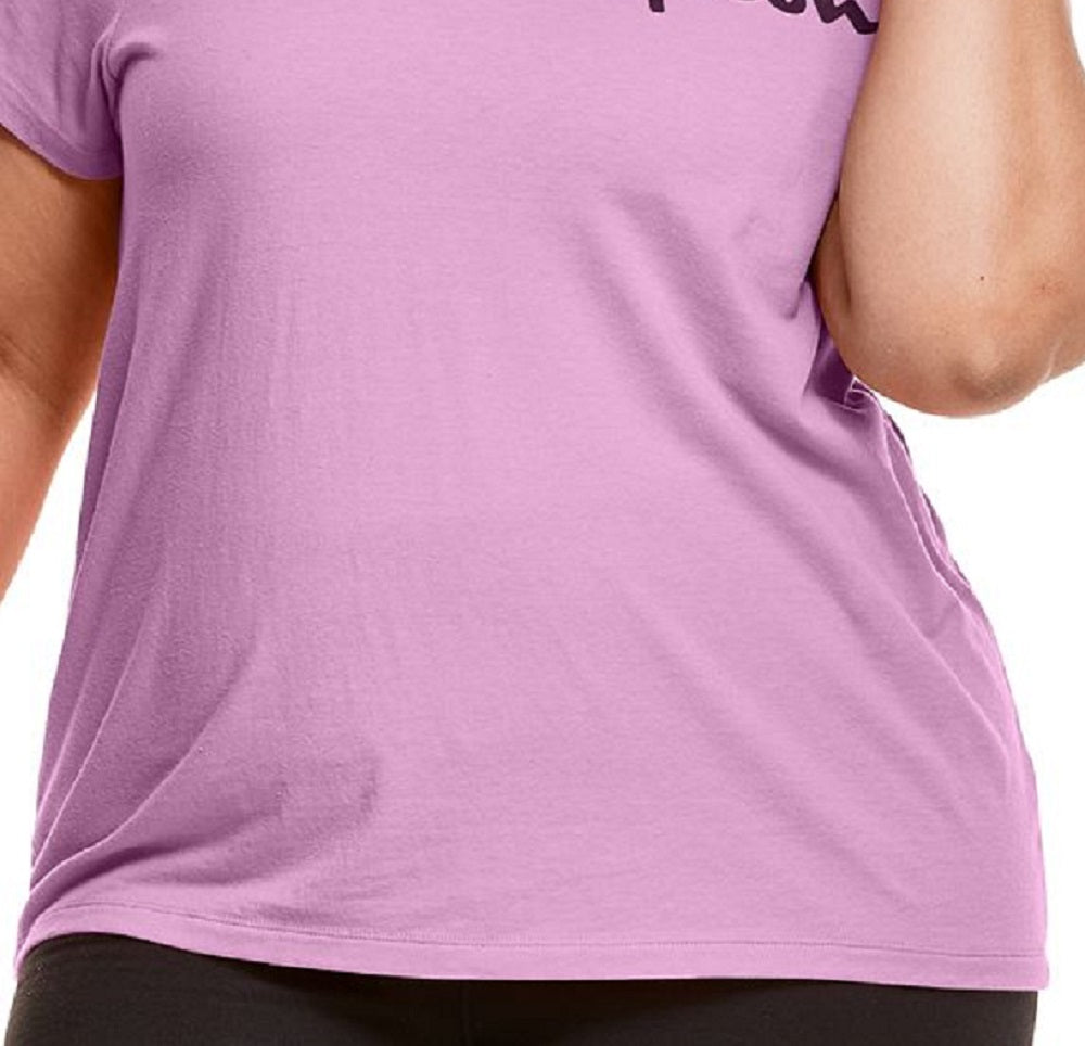 Champion Women's Classic Logo Graphic T-Shirt Purple Size 2X