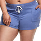 Champion Women's Campus Solid Shorts Blue Size 3X
