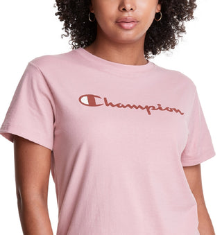 Champion Women's Classic Logo T-Shirt Pink