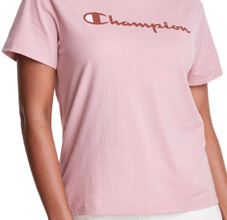 Champion Women's Classic Logo T-Shirt Pink Size XX Large
