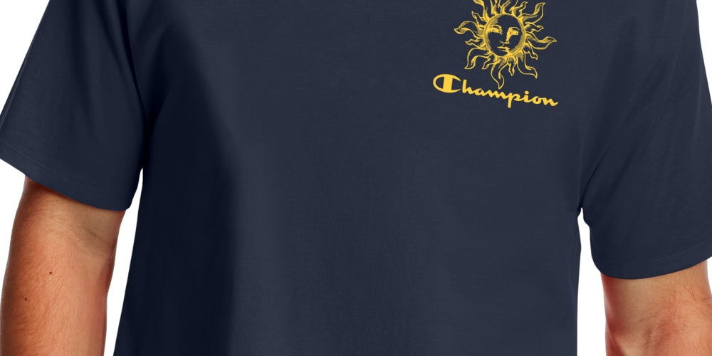 Champion Men's Sun T-Shirt Blue Size X-Large