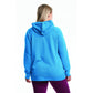 Champion Women's Powerblend Logo Hoodie Blue Size 2X