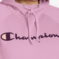 Champion Women's Powerblend Logo Hoodie Pink Size 1X
