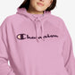 Champion Women's Powerblend Logo Hoodie Pink Size 2X