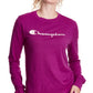 Champion Women's Classic Long Sleeve T-Shirt Purple Size Small