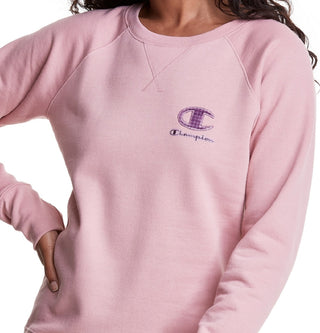 Champion Women's Powerblend Classic Crewneck Pink Size Large
