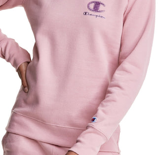 Champion Women's Powerblend Classic Crewneck Pink Size Large