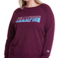 Champion Women's Logo Print Sweatshirt Purple Size 3X